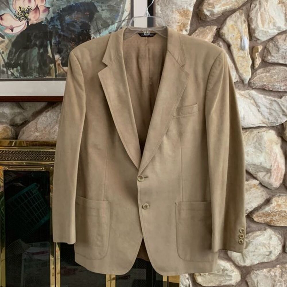 Vintage 70e Halston “Halsuede” ultrasuede sport coat blazer classic Americana li